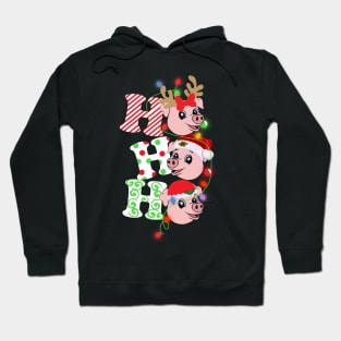 Ho Ho Ho Funny Christmas For Pig Lovers Hoodie